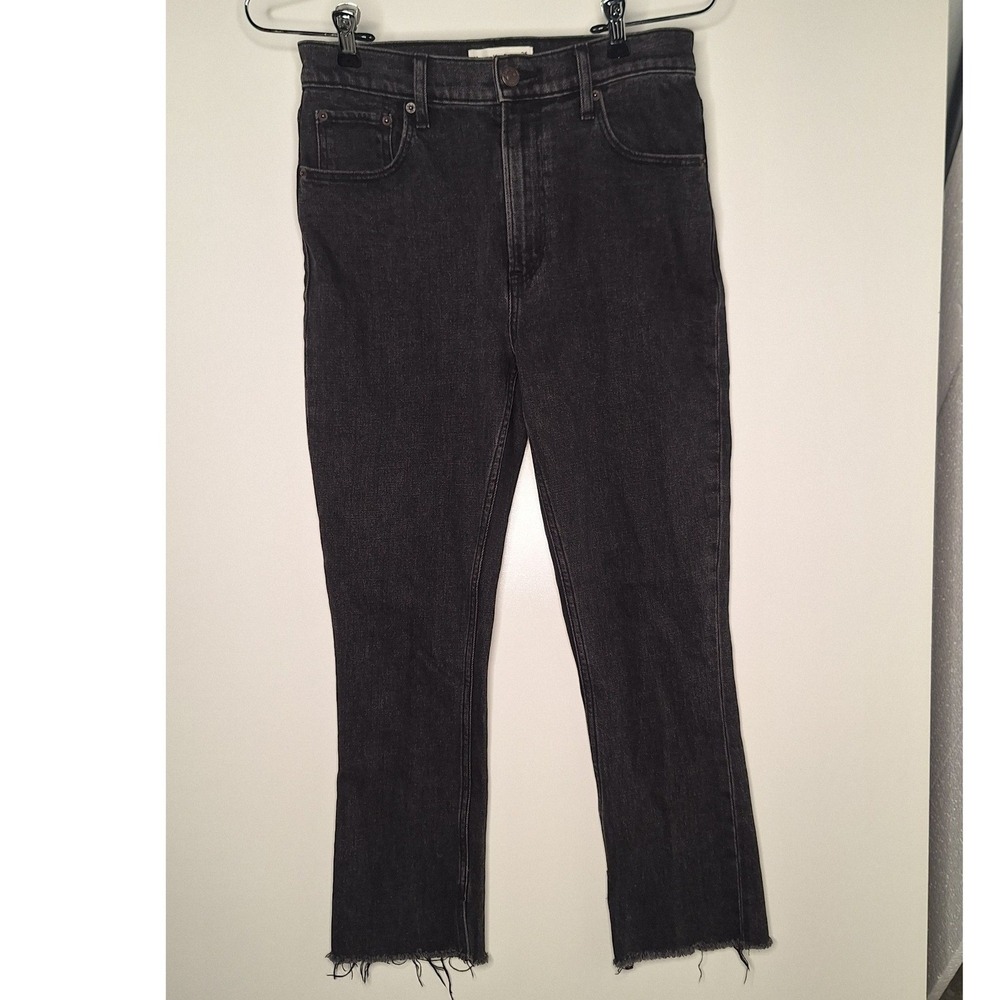 Abercrombie & Fitch The Skinny High Rise Jeans Washed Black Raw Hem 26 2s Womens - Picture 7 of 7